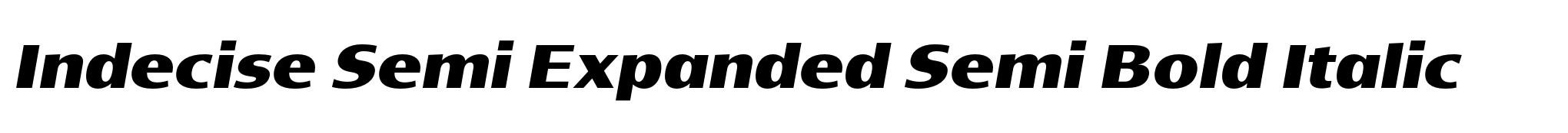 Indecise Semi Expanded Semi Bold Italic image